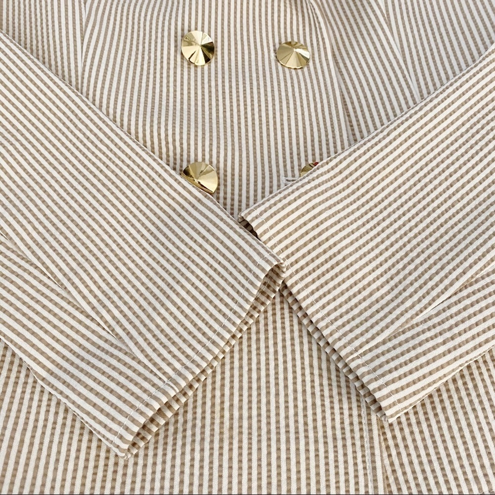 ST JOHN Sport Pinstripe Blazer Suit Jacket 2 - Picture 7 of 10
